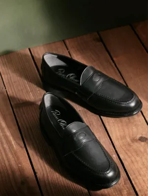 Fitzroy Penny Cactus Cuir Végan Mocassin | Noir