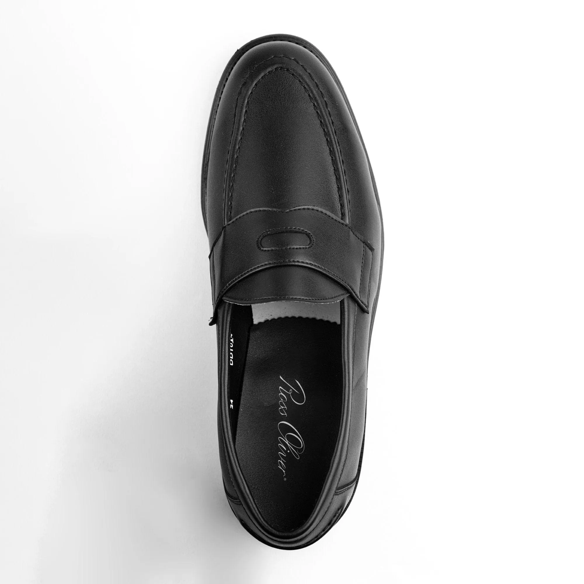 Fitzroy Penny Cactus Cuir Végan Mocassin | Noir
