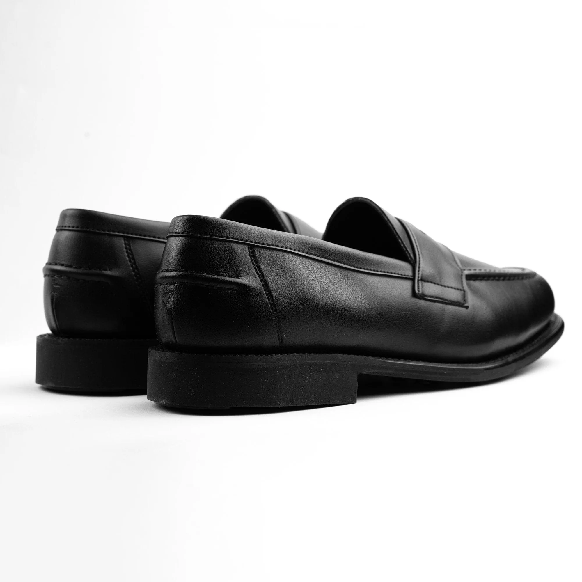 Fitzroy Penny Cactus Cuir Végan Mocassin | Noir