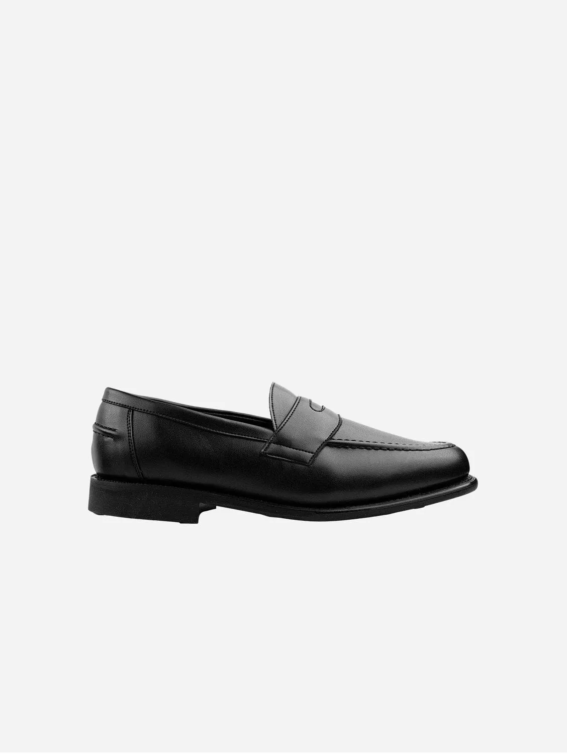 Fitzroy Penny Cactus Cuir Végan Mocassin | Noir
