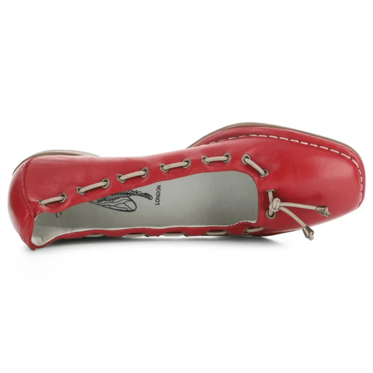 Fly London Femme BAPI264 Velours Rouge en Cuir