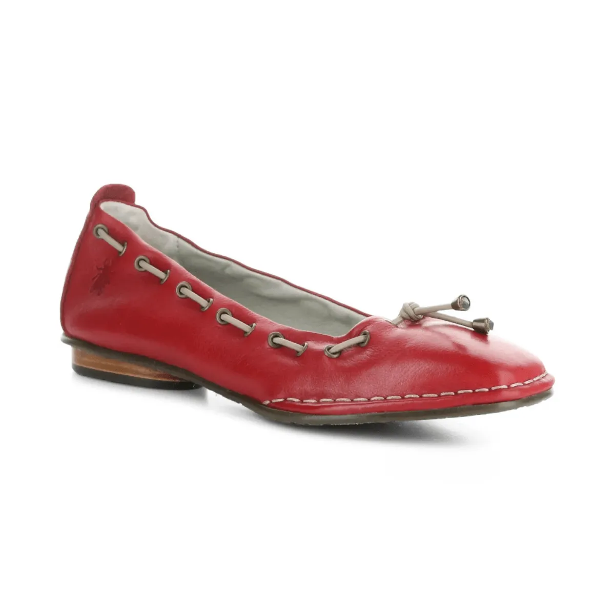 Fly London Femme BAPI264 Velours Rouge en Cuir
