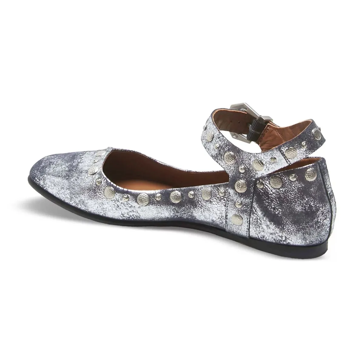 Free People Escarpins Femme Mystic Mary Jane Argent Usé