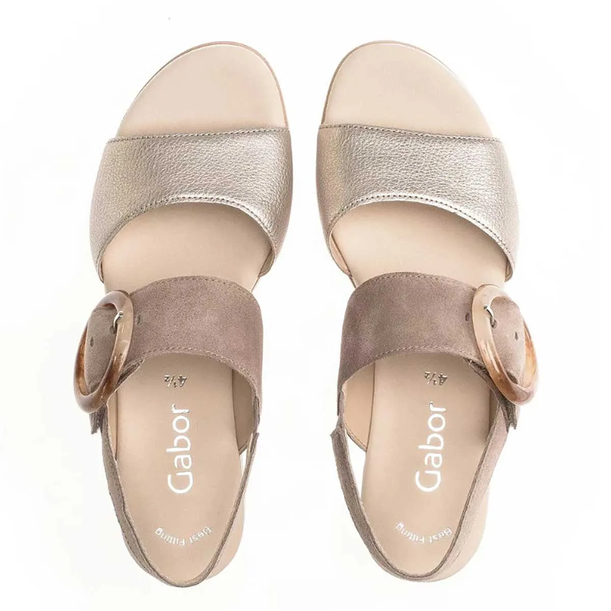 Gabor Femme 24.645-62 Suède Taupe Étain