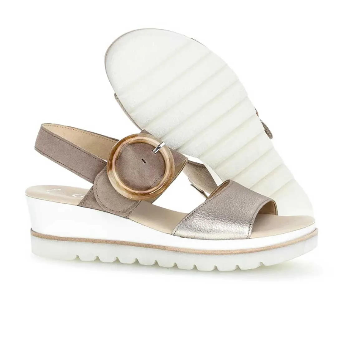 Gabor Femme 24.645-62 Suède Taupe Étain