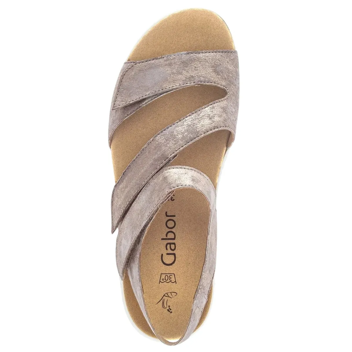 Gabor Femme 43.600.62 Cuir Métallisé Beige