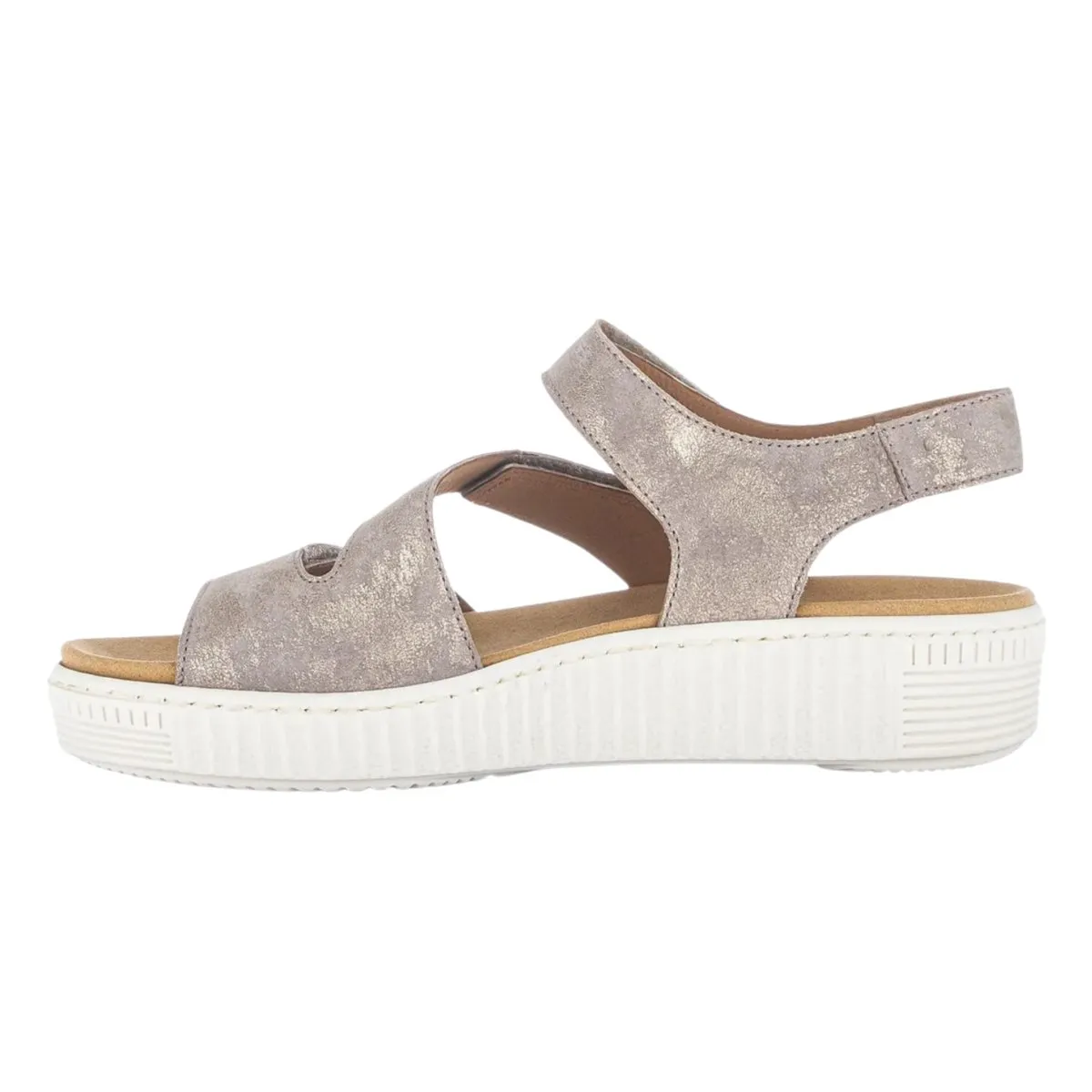 Gabor Femme 43.600.62 Cuir Métallisé Beige