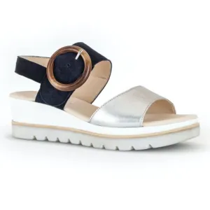 Gabor Femme 44.645-61 Suède Cuir Marine/Étain