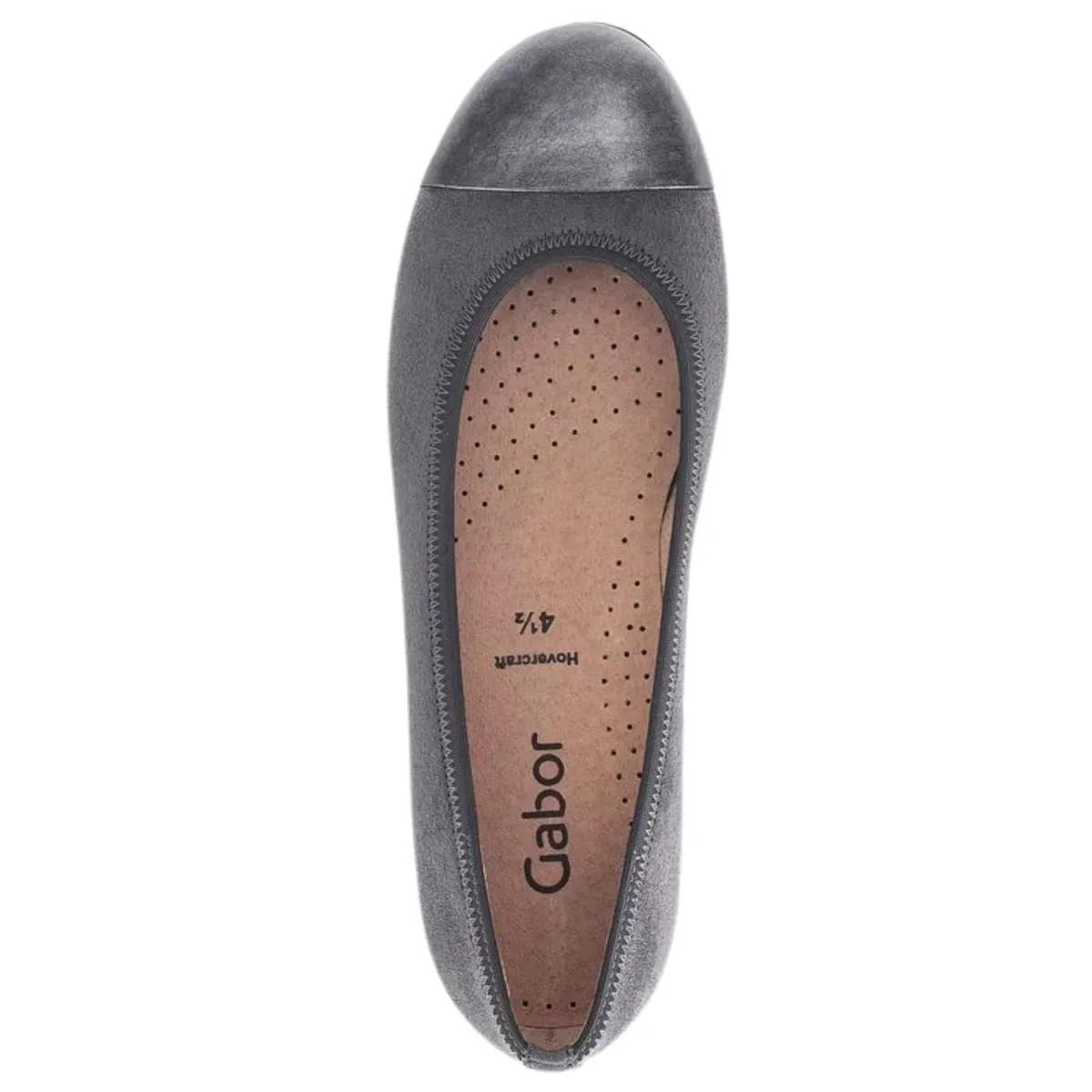 Gabor Femme 54.161.49 Ballerine Sportive Suédine Gris Foncé