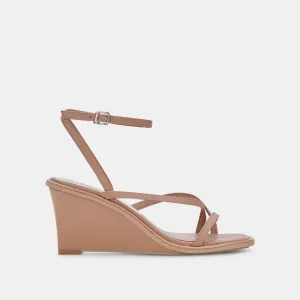 GEMINI WEDGES CAFE EN CUIR