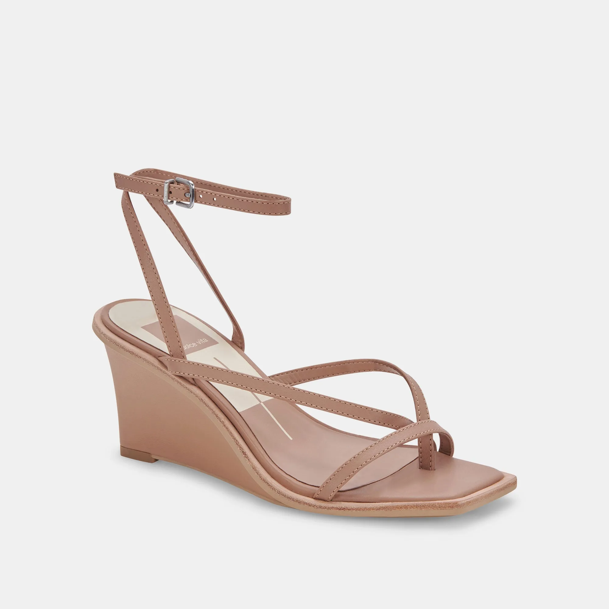 GEMINI WEDGES CAFE EN CUIR