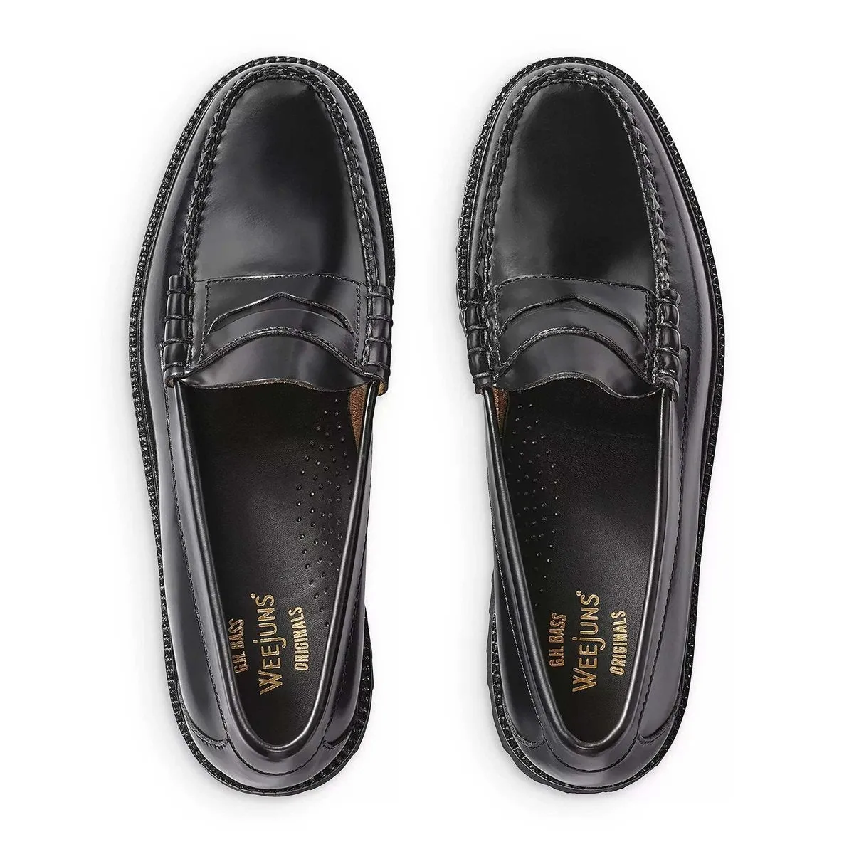 G.H. Bass Larson Lug WeeJun pour Homme - Noir