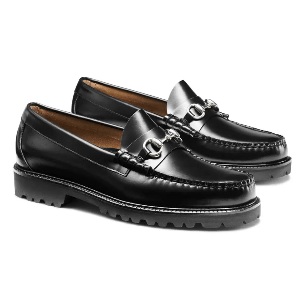 G.H. Bass Lincoln Bit Lug WeeJun en Cuir Noir pour Homme