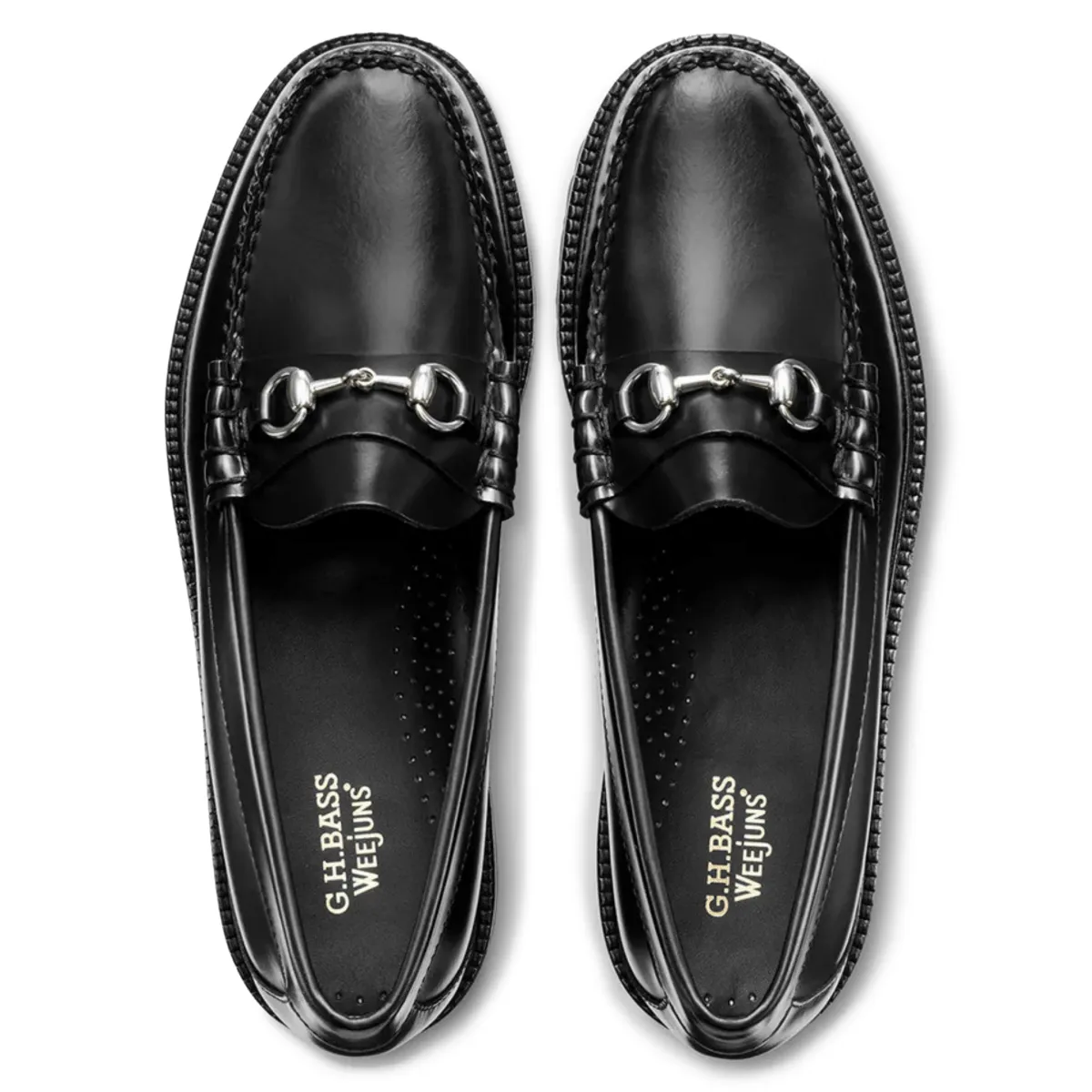 G.H. Bass Lincoln Bit Lug WeeJun en Cuir Noir pour Homme