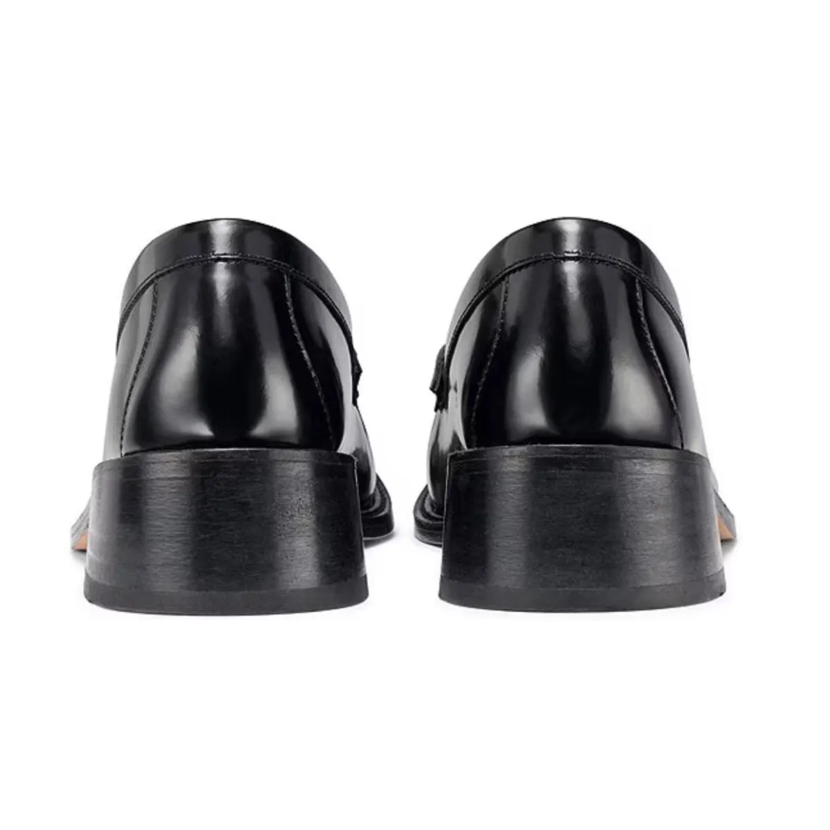 G.H. Bass Mocassin à Talon Whitney pour Femme en Cuir Noir