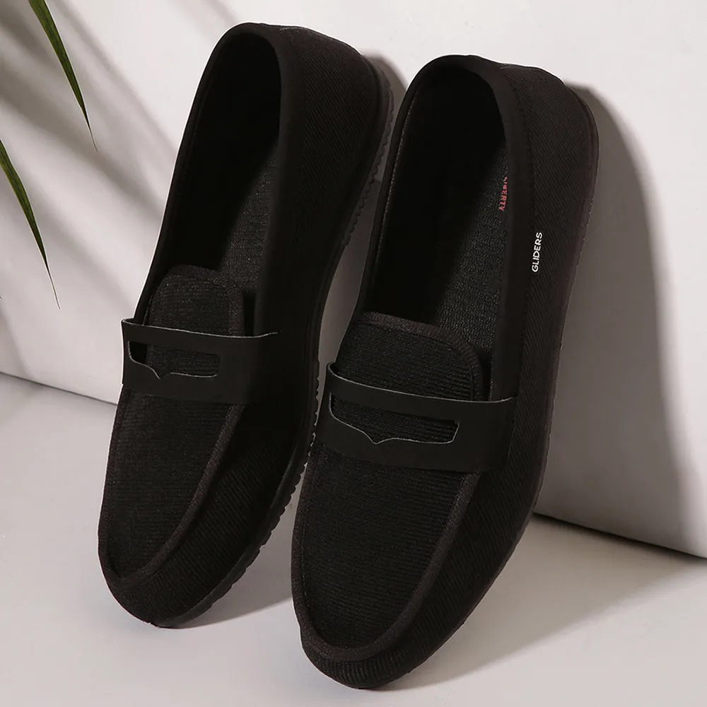 Chaussures à Enfiler Décontractées Noires Gliders Pour Homme EXCITOR Par Liberty