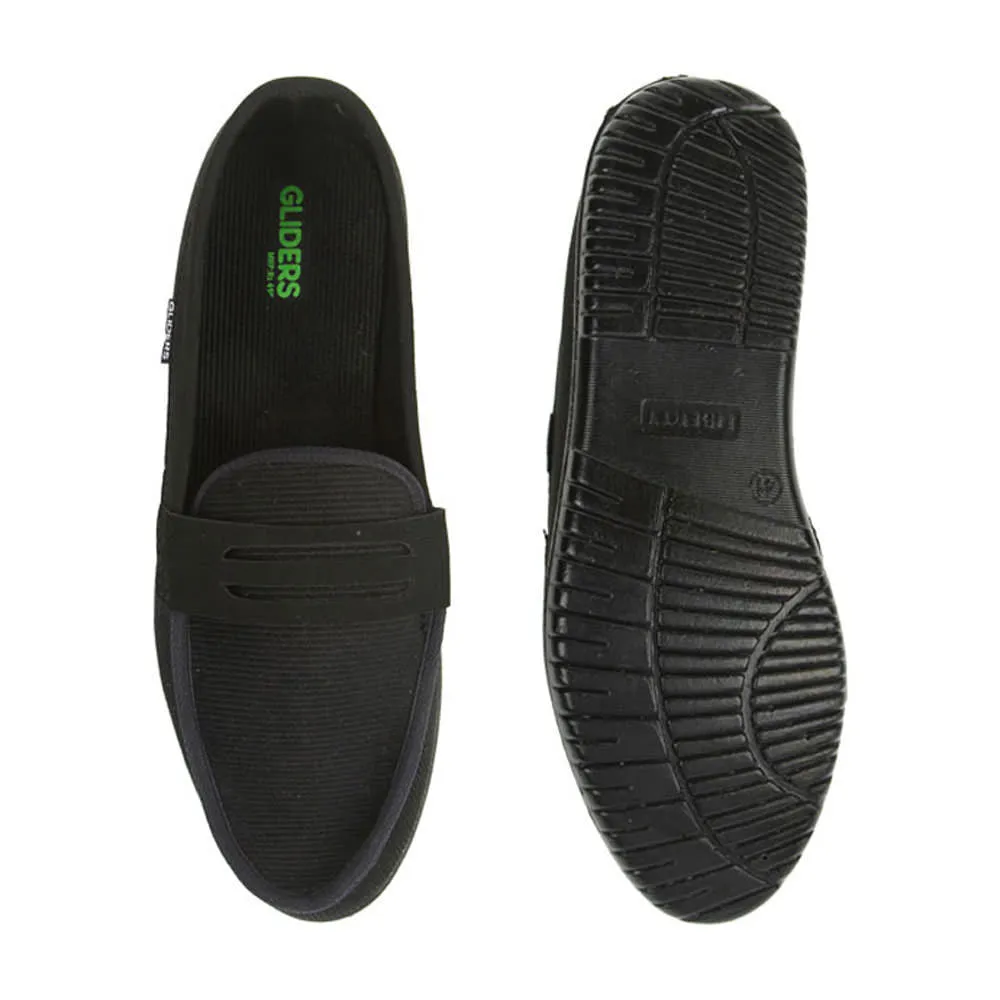Chaussures à Enfiler Décontractées Noires Gliders Pour Homme EXCITOR Par Liberty