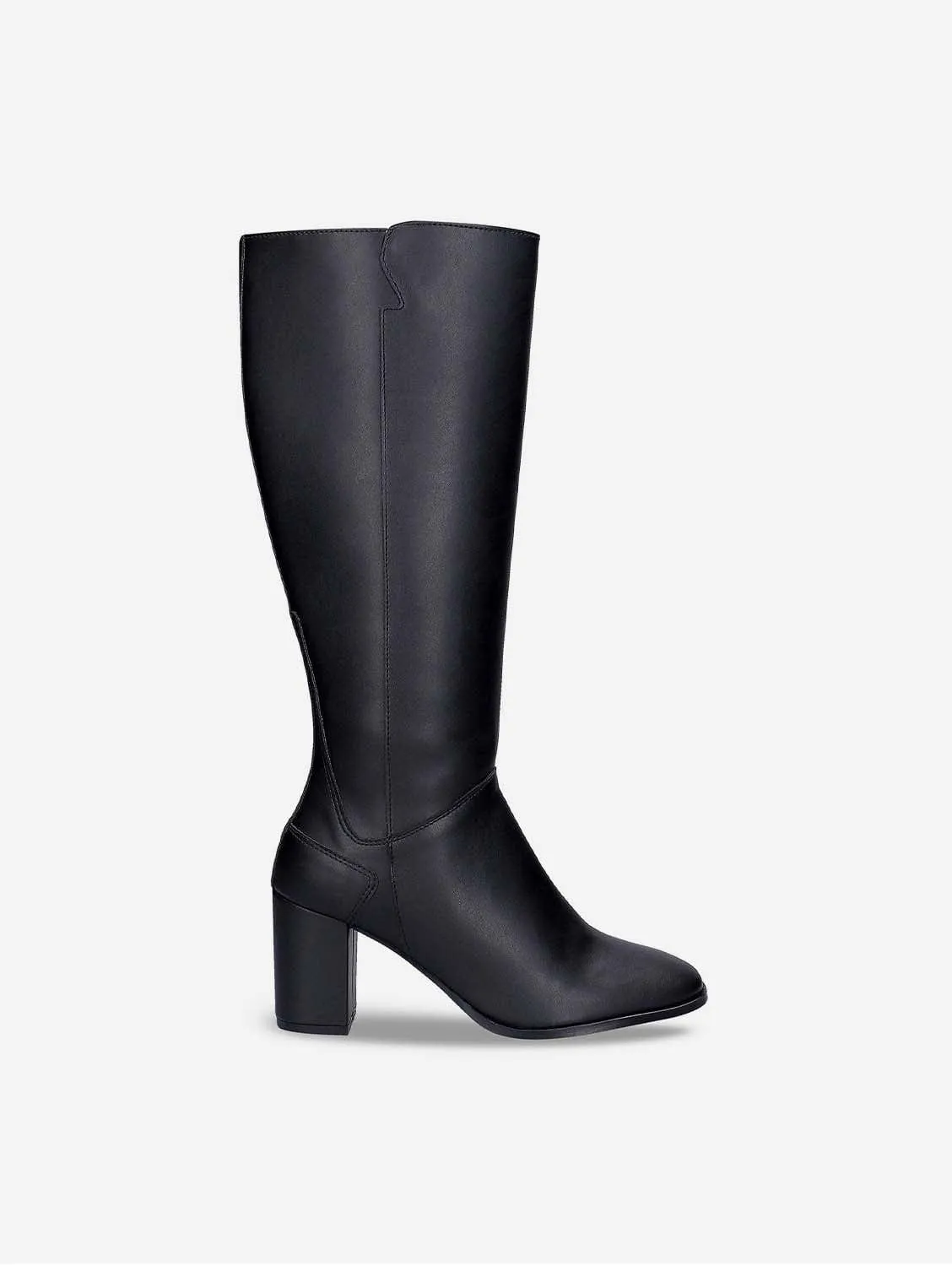 Bottes en cuir végan pomme pour femme Greta | Noir