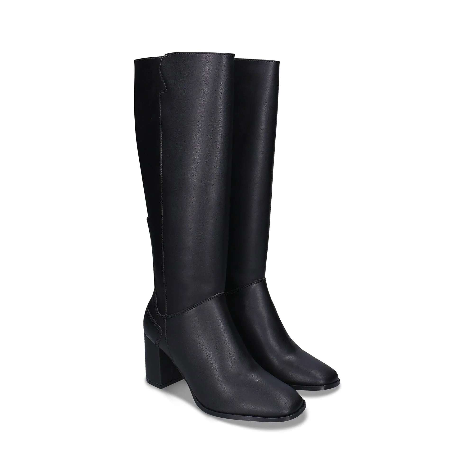 Bottes en cuir végan pomme pour femme Greta | Noir