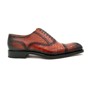Chaussures à lacets H and H Alligator - Camel