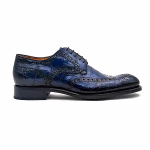Chaussures à lacets H and H Alligator - Marine