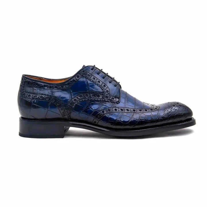 Chaussures à lacets H and H Alligator - Marine