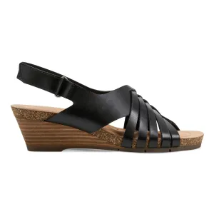 Sandales habillées à bout rond et talon empilé Hartie