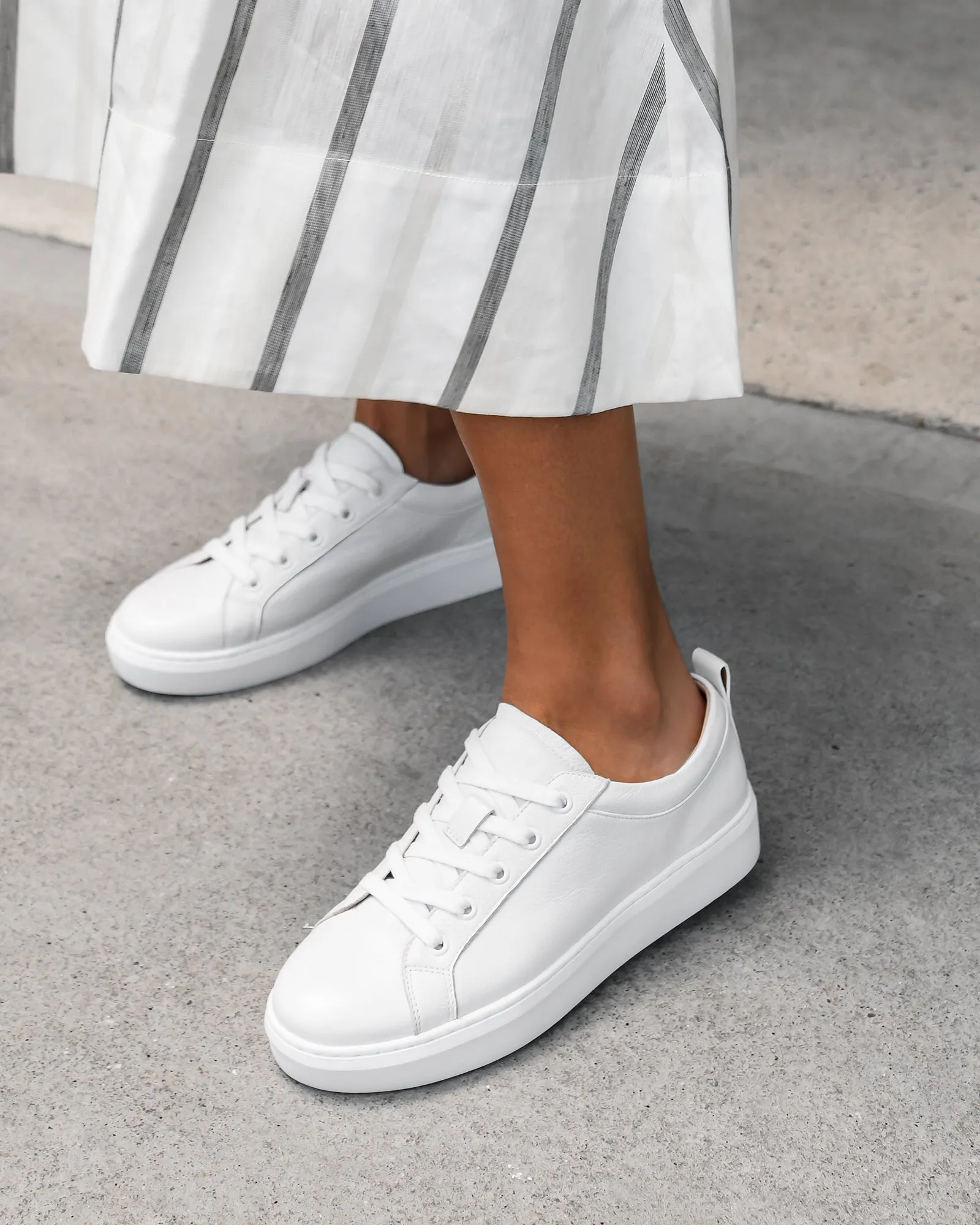 HILDA SNEAKERS CUIR BLANC