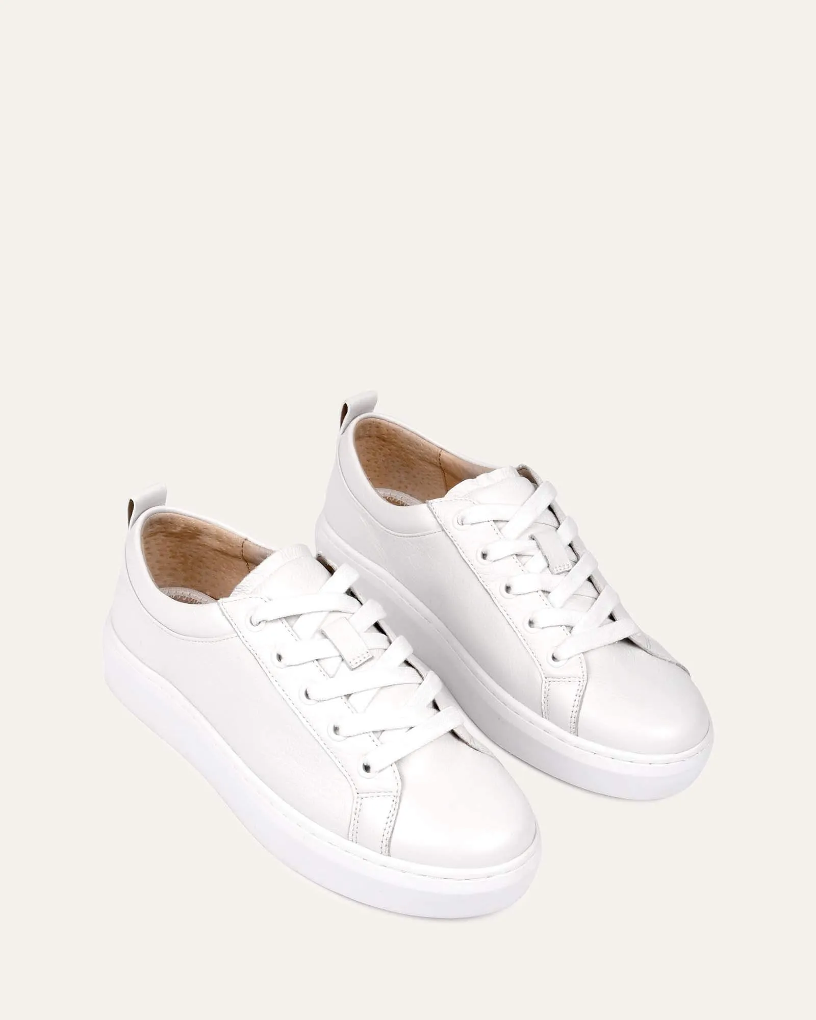 HILDA SNEAKERS CUIR BLANC