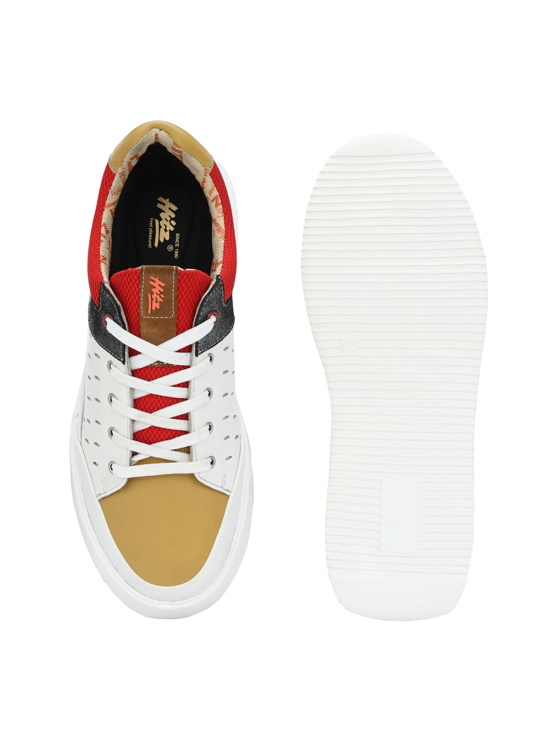 HITZ301 - Chaussures de course décontractées blanches pour hommes