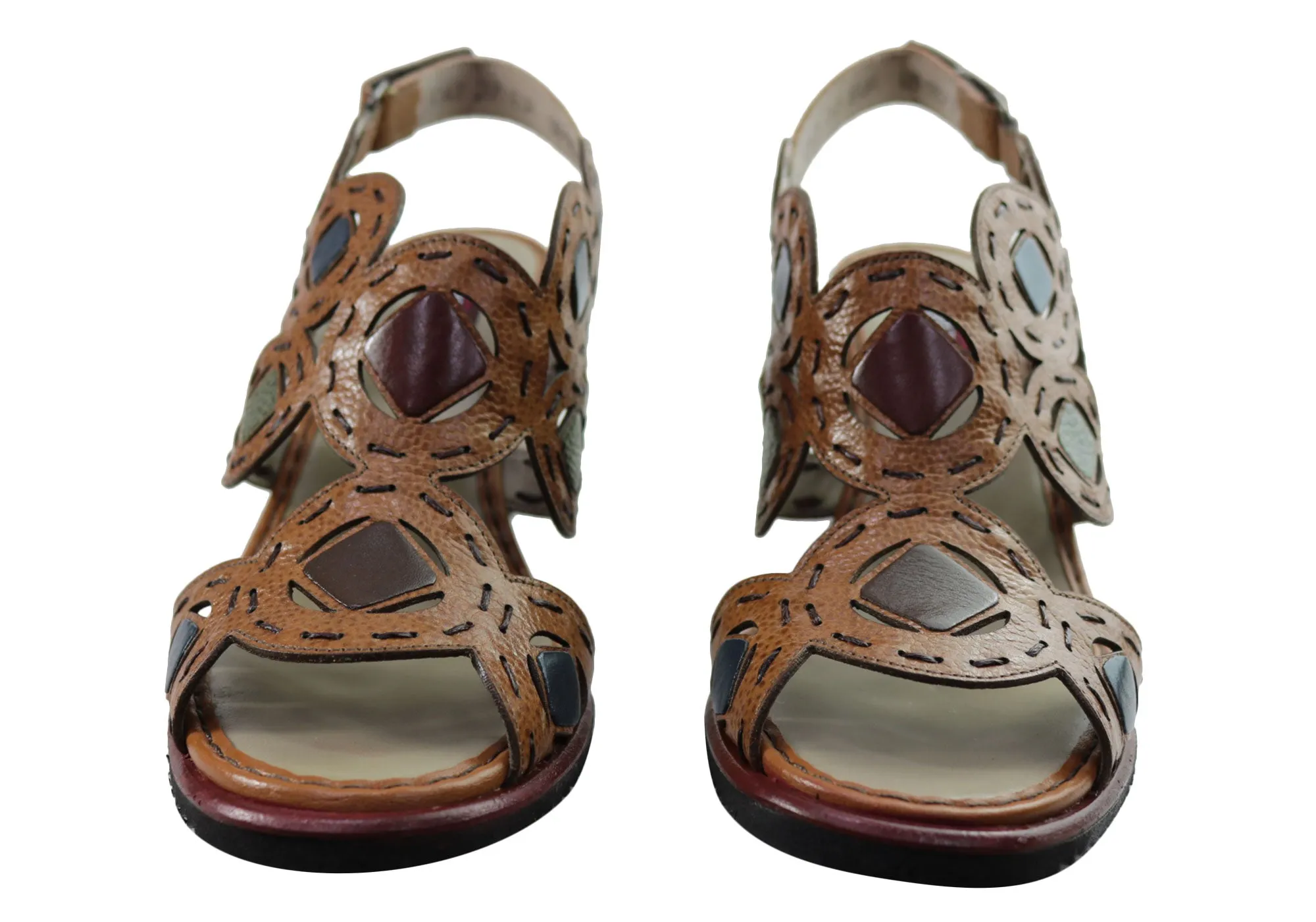 J Gean Sonya Sandales à Talon Compensé en Cuir Confortables pour Femmes Fabriquées au Brésil Chaussures J Gean