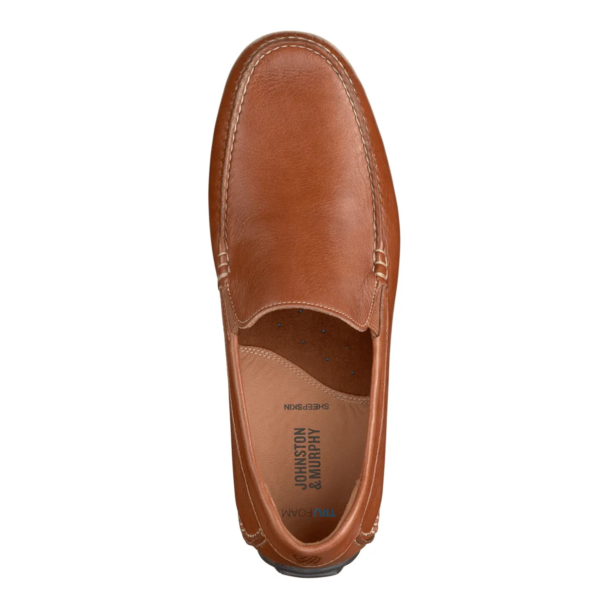 Johnston & Murphy Hommes Cort Moc Venise Grain Plein Cuir Tan