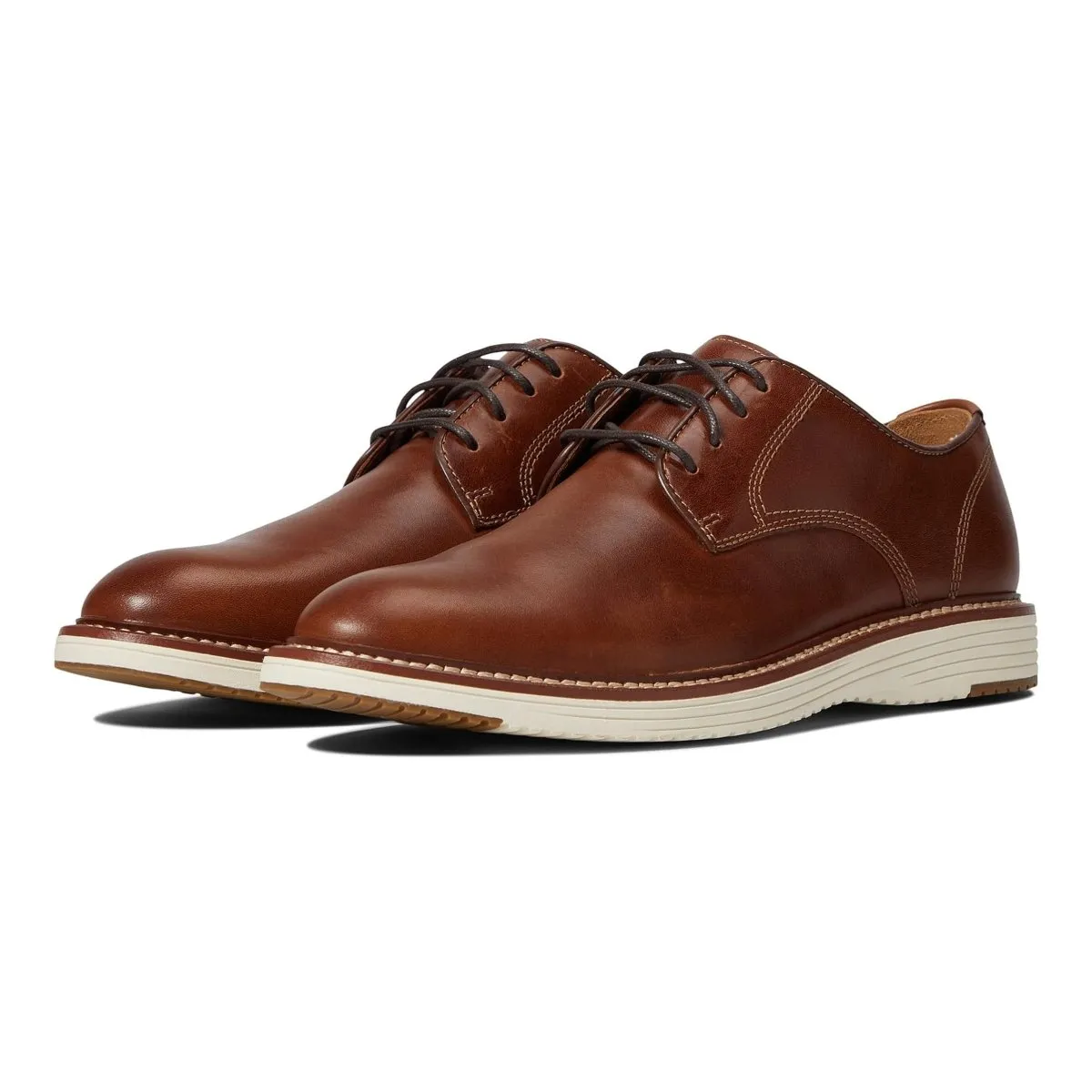 Johnston & Murphy Hommes Upton Bout Rond Tan Pleine Fleur