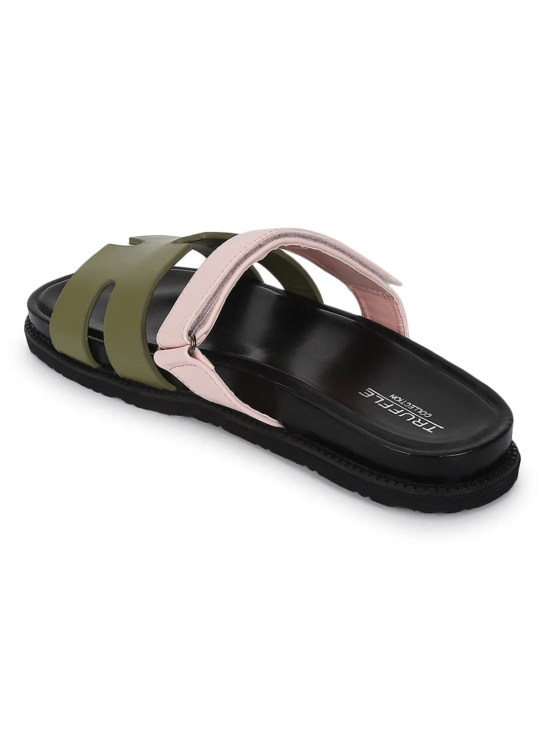Mules en PU rose kaki (TC-ST12ORRY-KHAPNK)