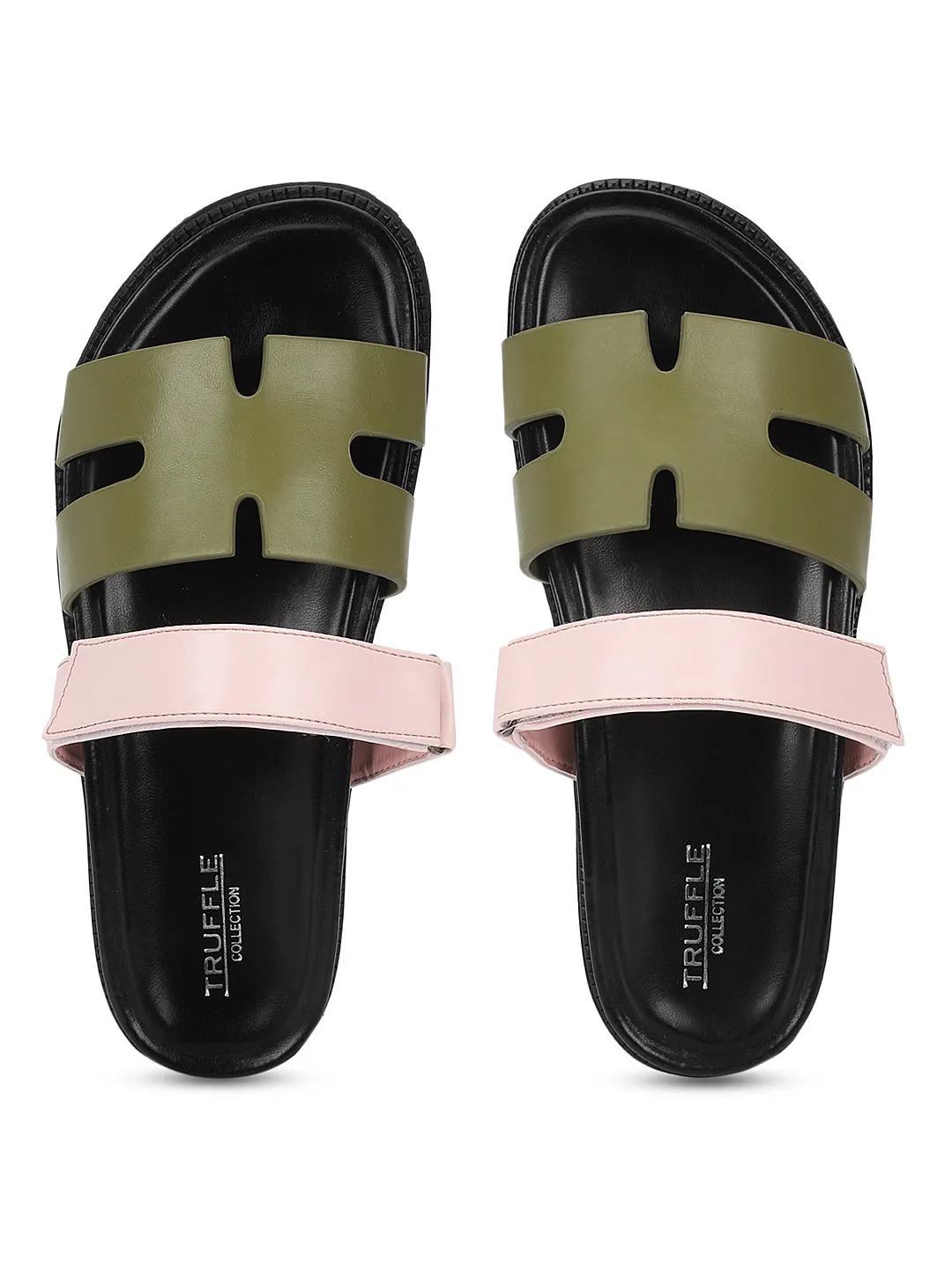 Mules en PU rose kaki (TC-ST12ORRY-KHAPNK)