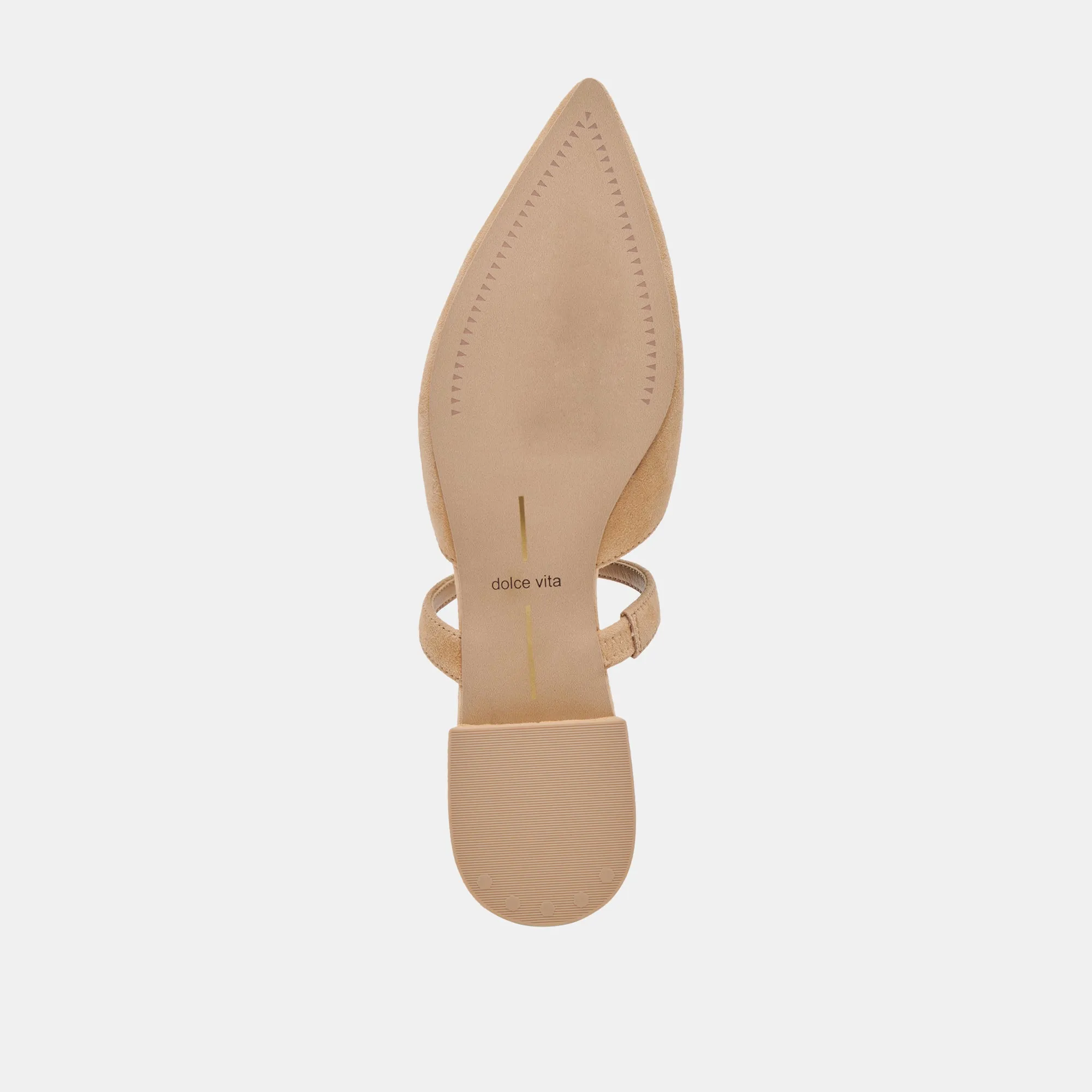 KANIKA WIDE FLATS CUIR SUÉDÉ TAN