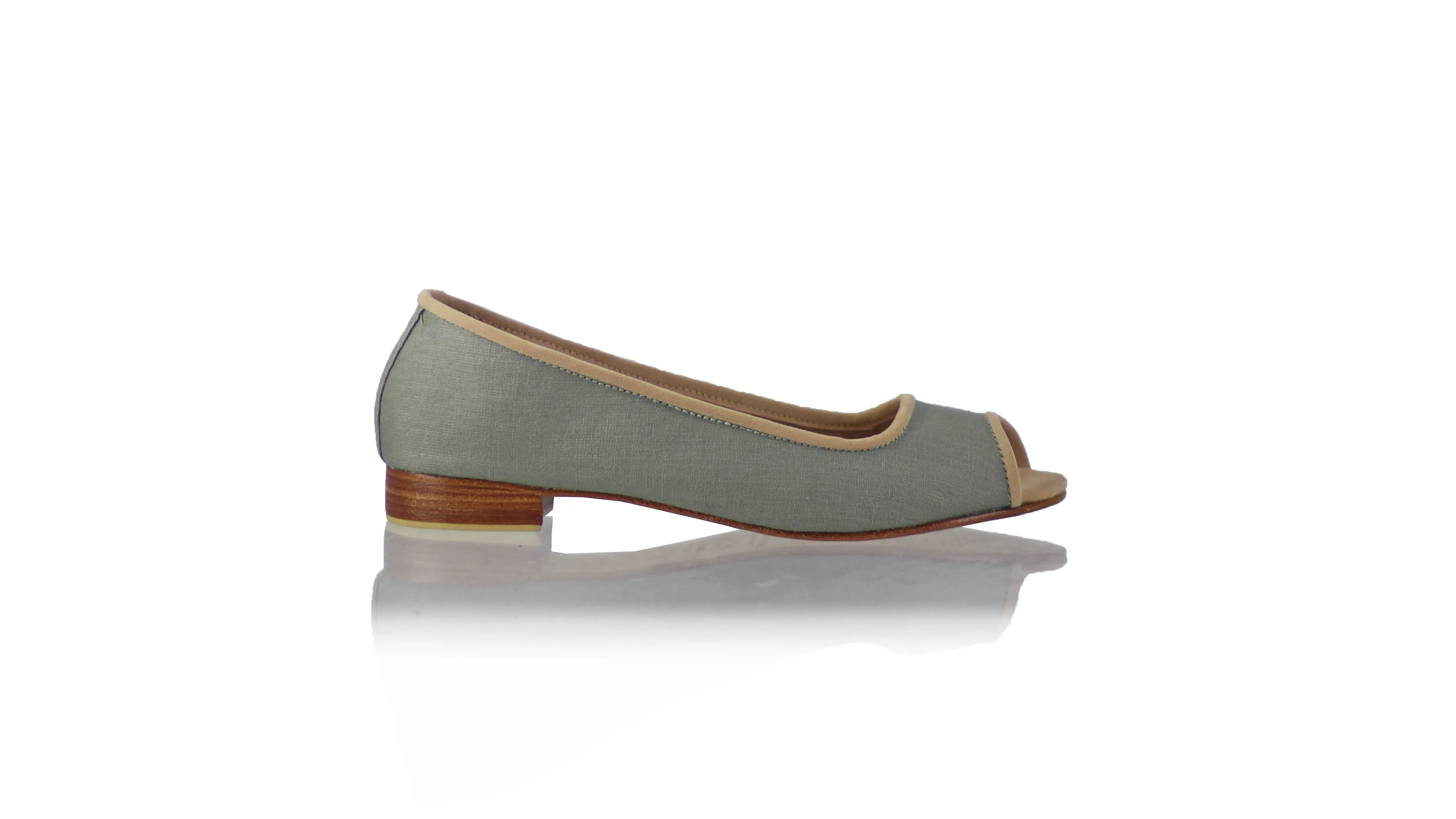 Kate Peeptoe Ballet 20mm - Lin militaire