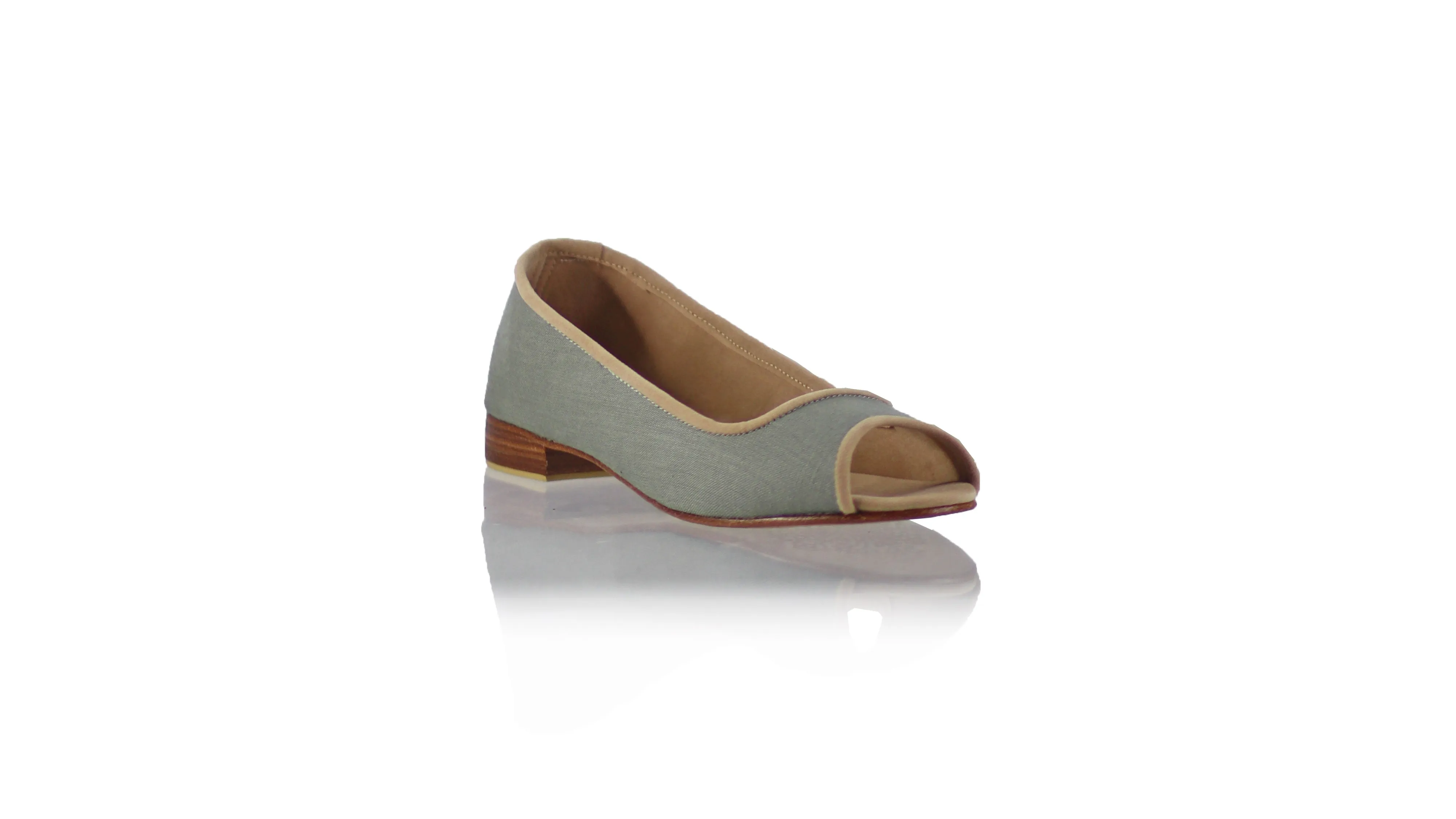Kate Peeptoe Ballet 20mm - Lin militaire