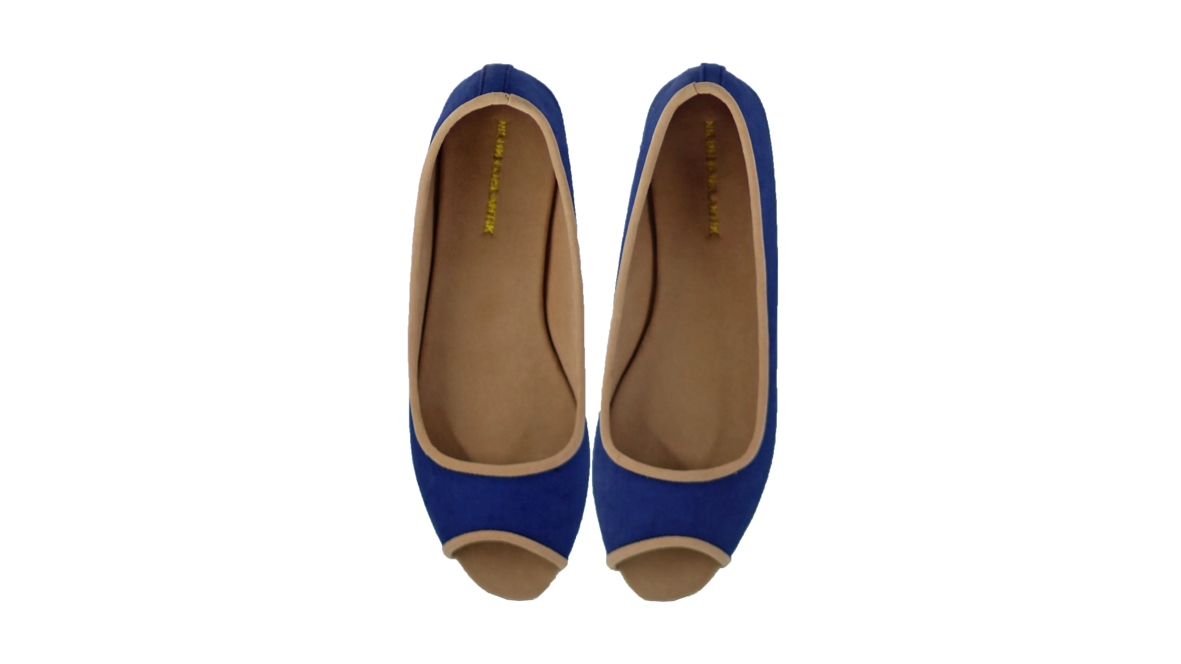 Kate Peeptoe 20mm Ballet - Lin bleu foncé