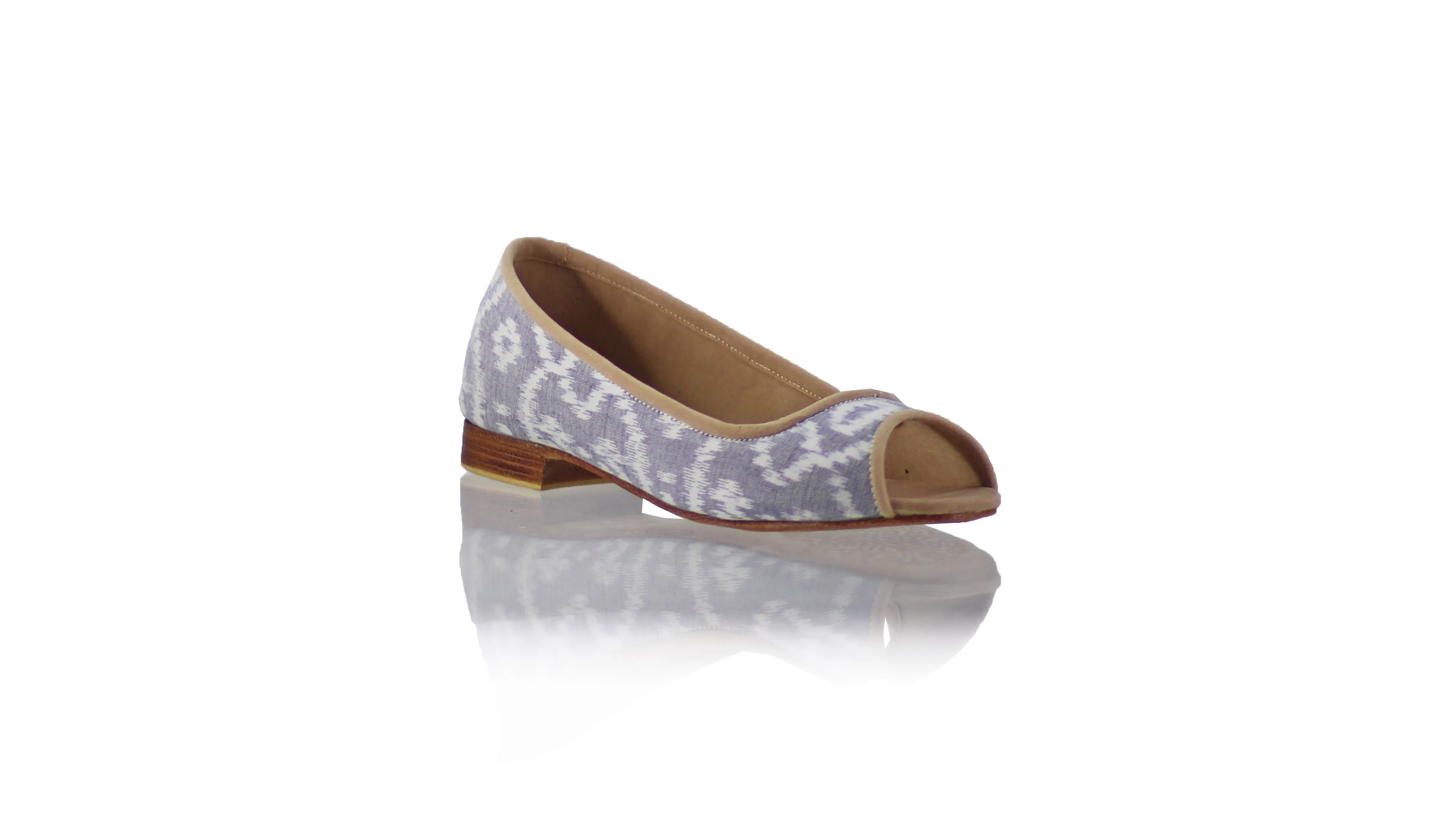 Kate Peeptoe Ballerine 20mm - Gris Alam Endek MA