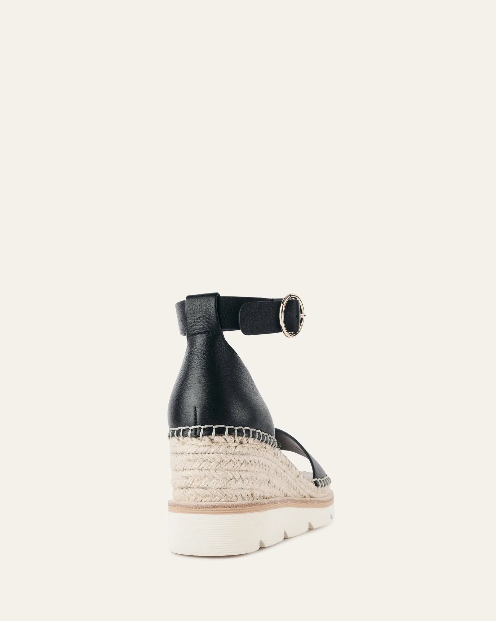 KELLY WEDGES À TALON MOYEN NOIR ET BLANC
