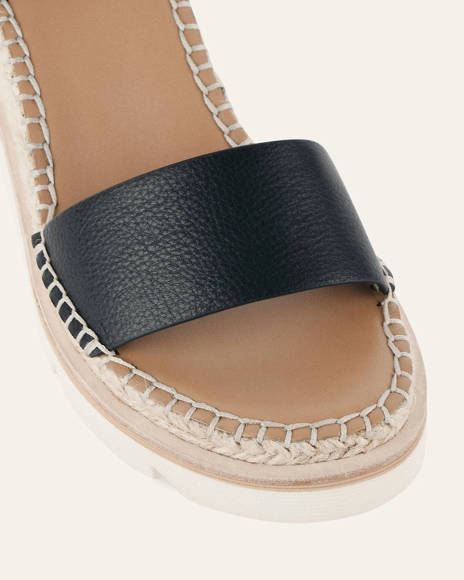 KELLY WEDGES À TALON MOYEN NOIR ET BLANC