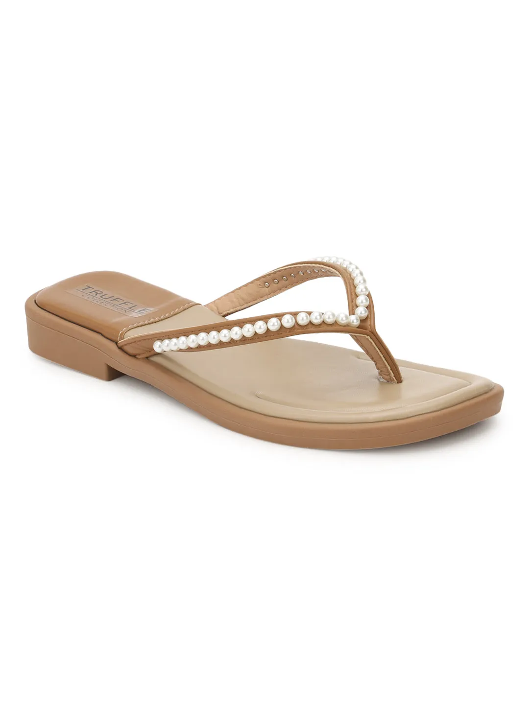 Mocassins en PU kaki perlé sans lacets (TC-RS3594-KHA)
