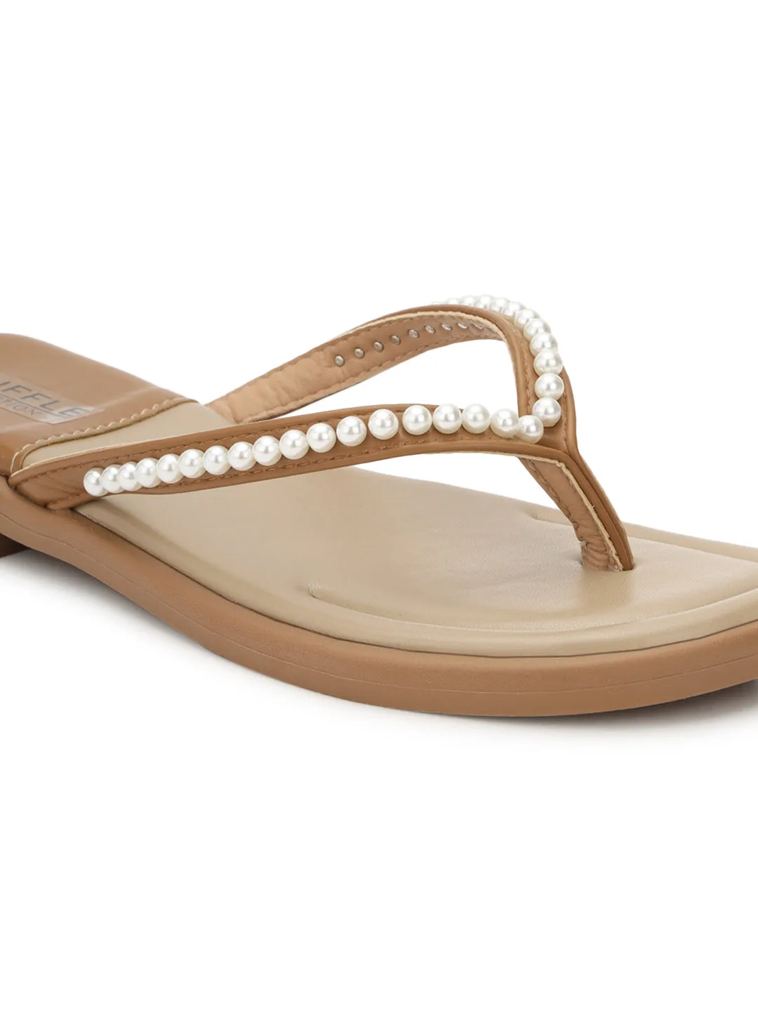 Mocassins en PU kaki perlé sans lacets (TC-RS3594-KHA)
