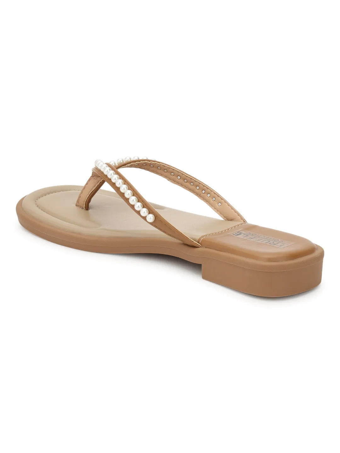 Mocassins en PU kaki perlé sans lacets (TC-RS3594-KHA)