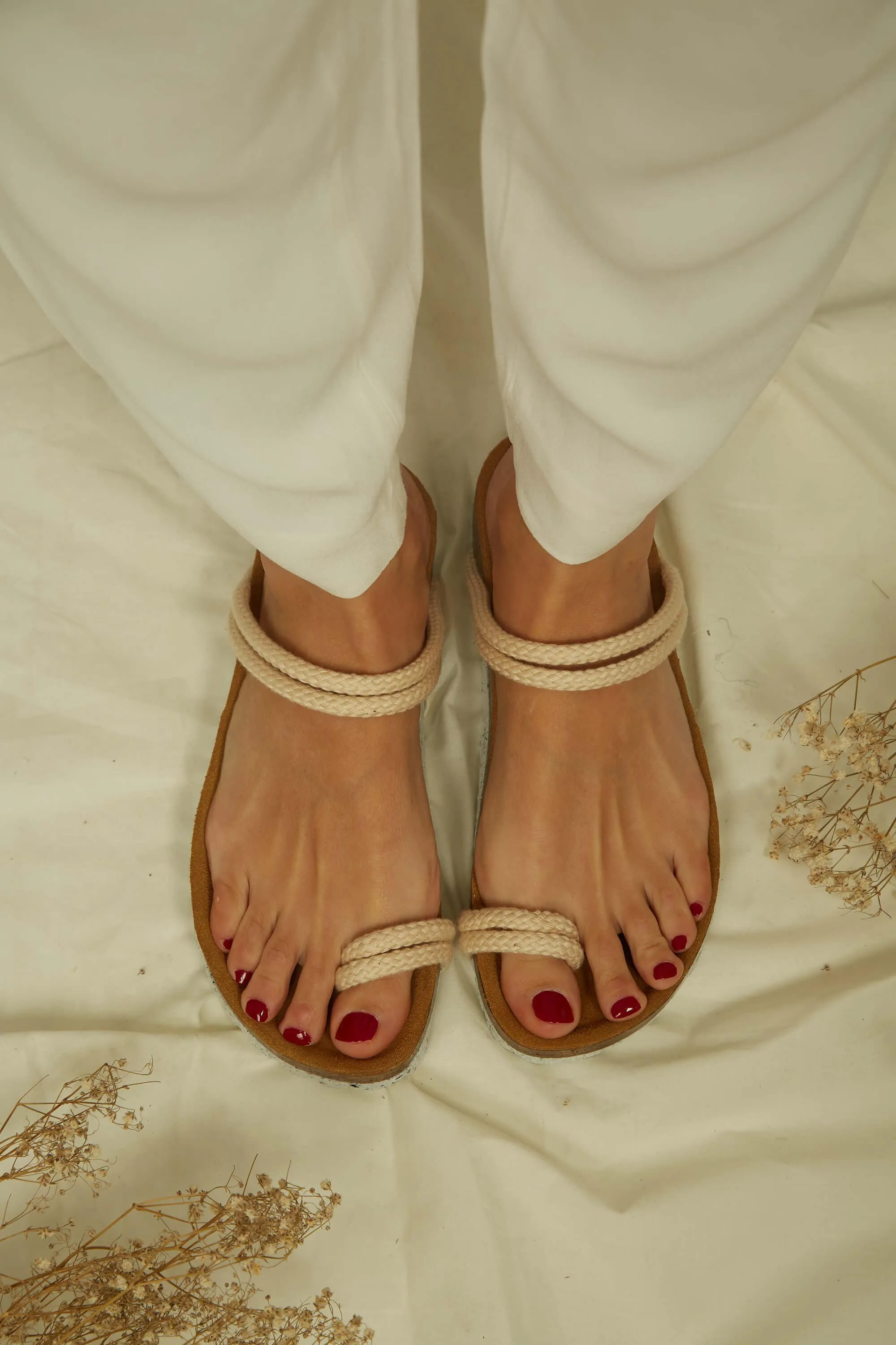 Sandales vegan La Orotava en corde de coton et liège | Naturel