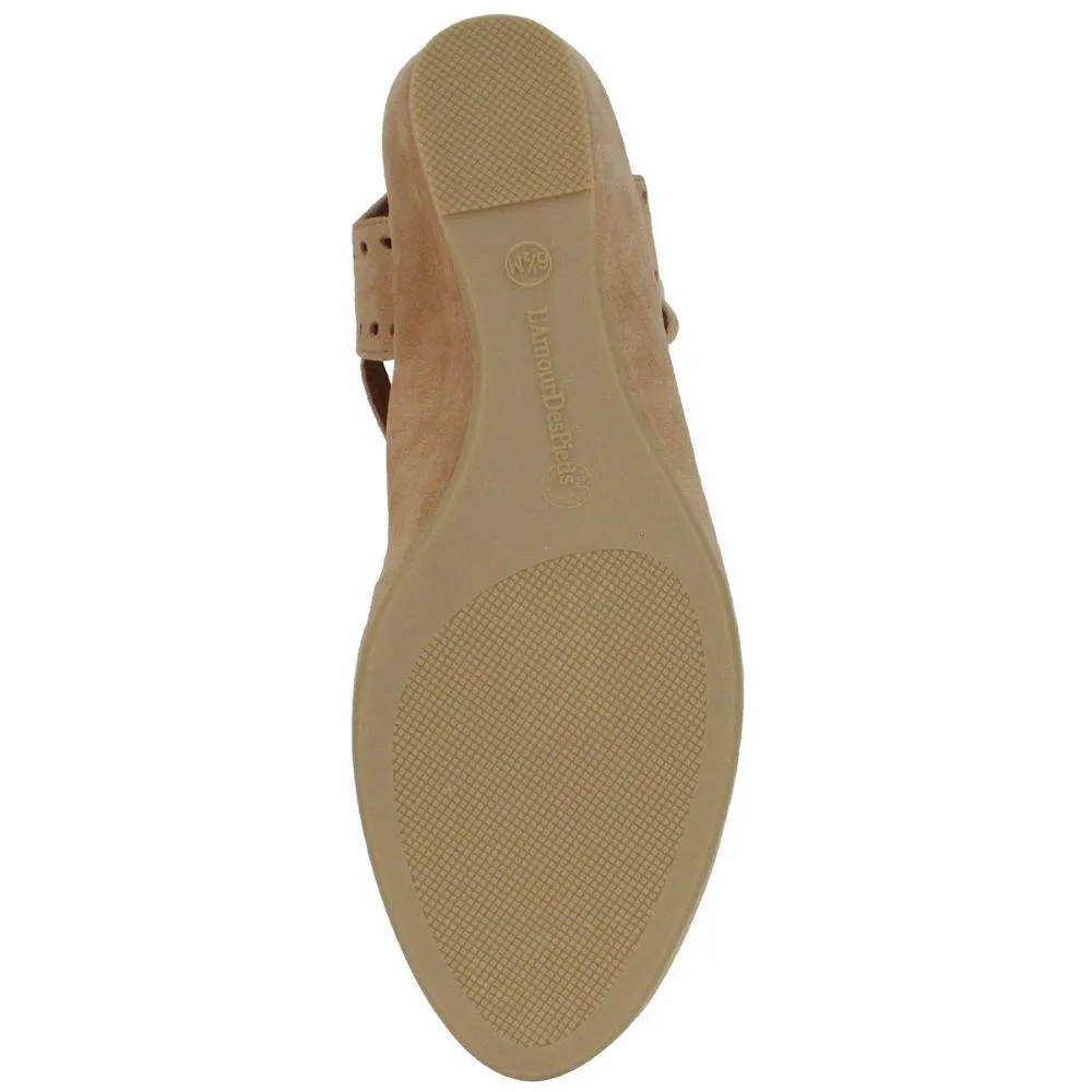 L'Amour Des Pieds Brenn Cognac en Daim pour Femmes