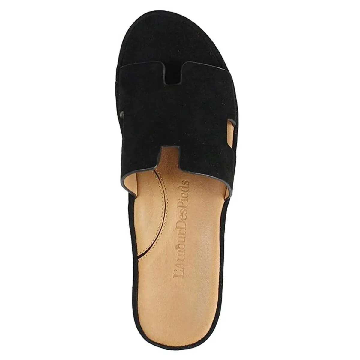 LAmour Des Pieds Femmes Catania Suède Noir