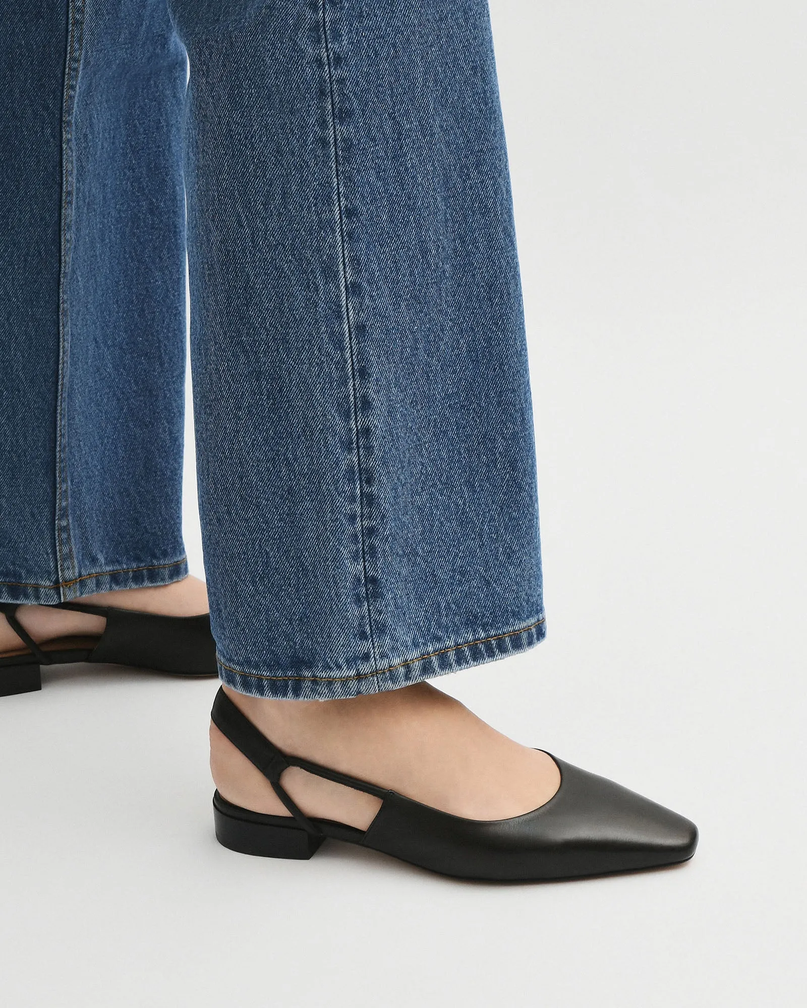 LARISSA ROBE BALLERINES CUIR NOIR