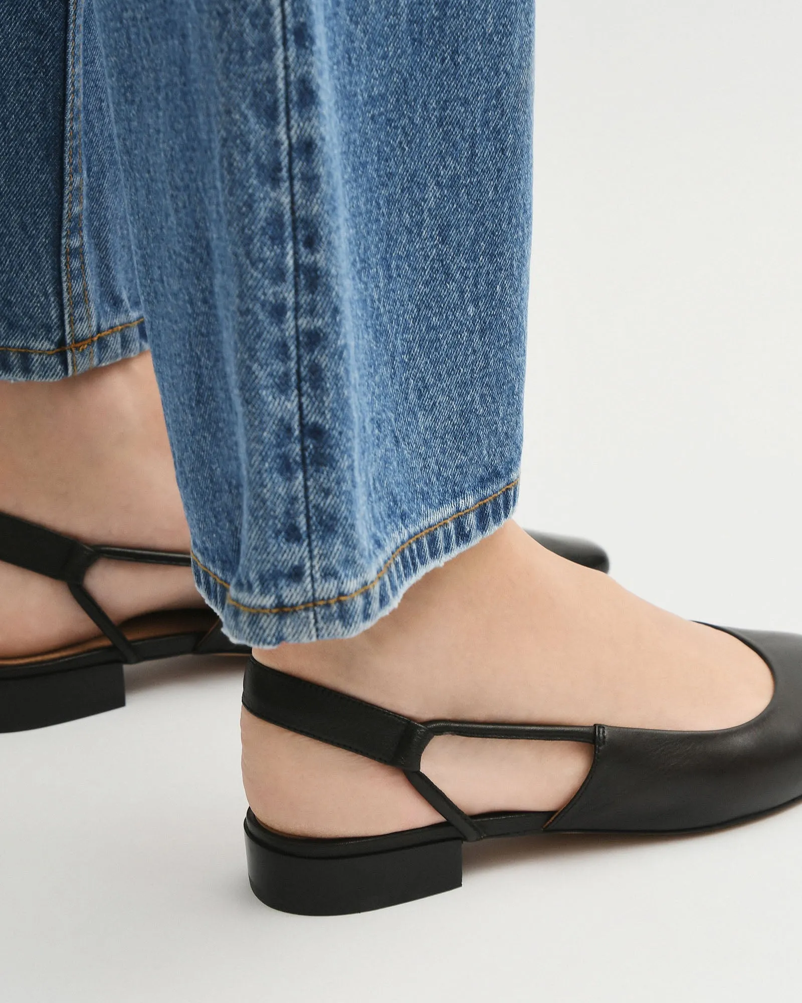 LARISSA ROBE BALLERINES CUIR NOIR